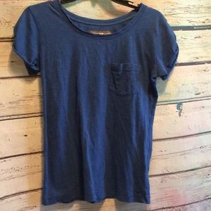 Scooped Neck Blue Abercrombie & Fitch Tee